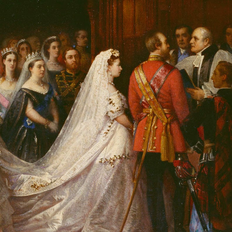 RCIN 2905683 Princess Beatrice 1857 1944 in her wedding dress